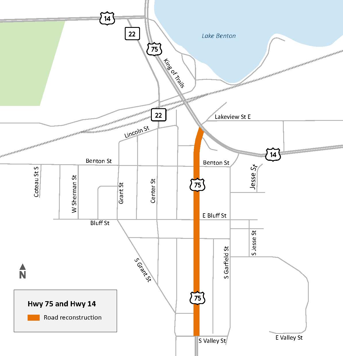 Hwy 75 project map 

